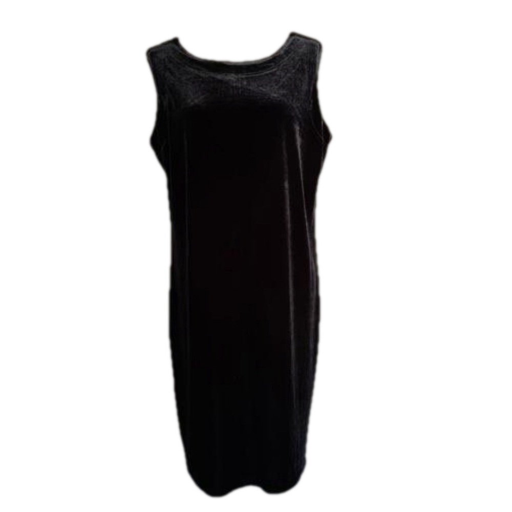 Victor Costa Velvet Sleeveless Dress